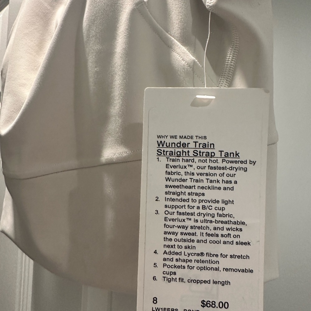 Lululemon Athletica White Tank Top